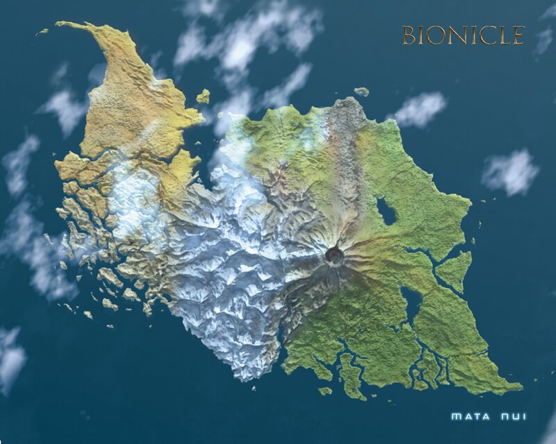 Mata Nui map from Bionicle