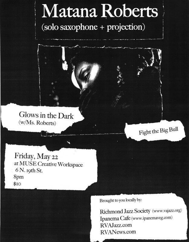 Matana Roberts performance flyer