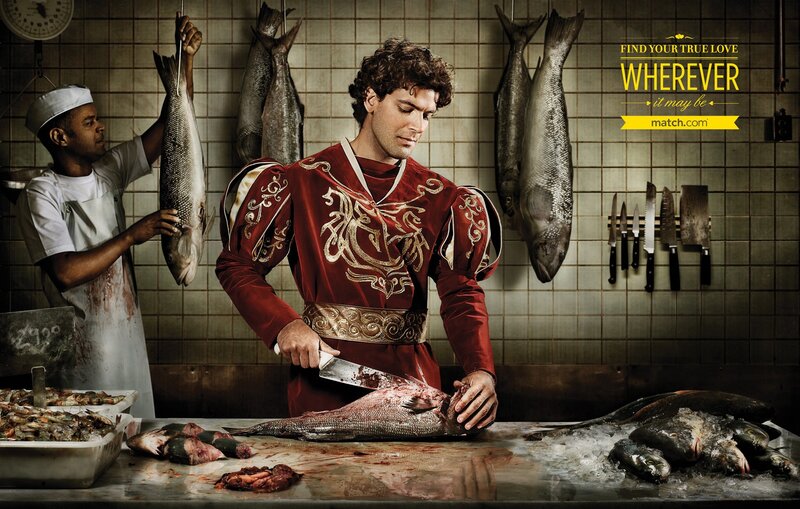 Match.com fish market ad