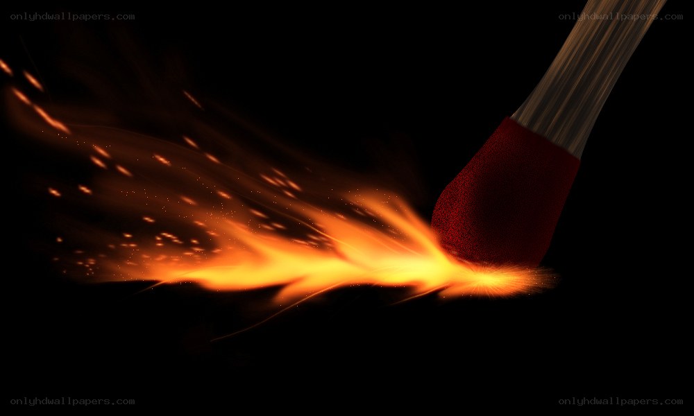 match igniting with sparks