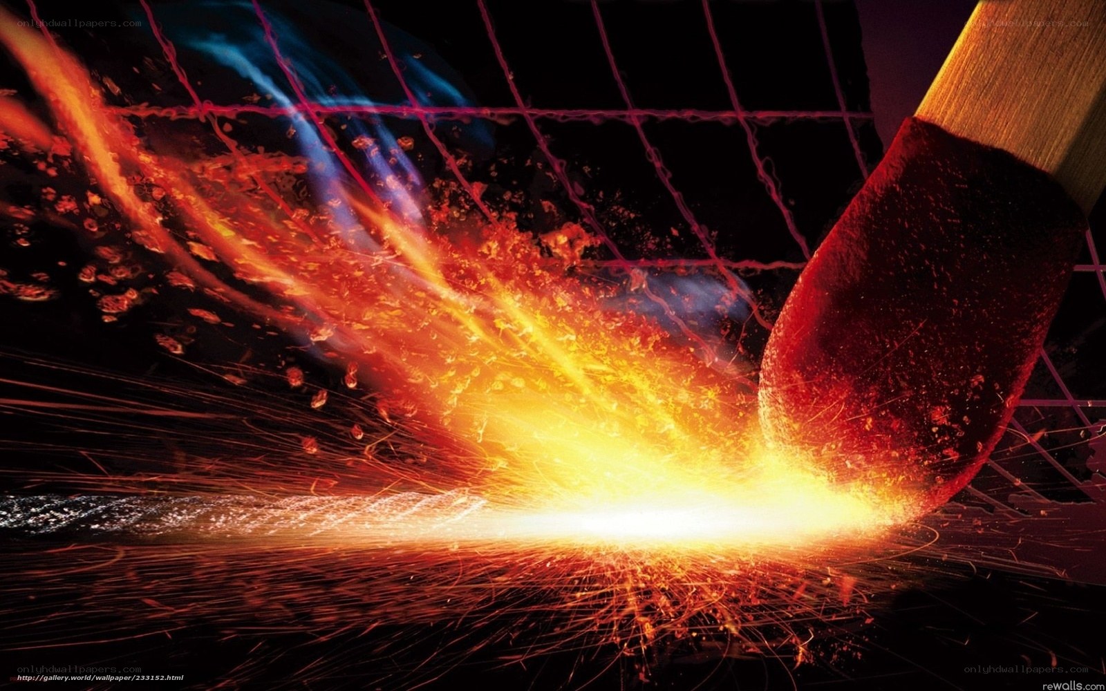 Match Igniting with Sparks