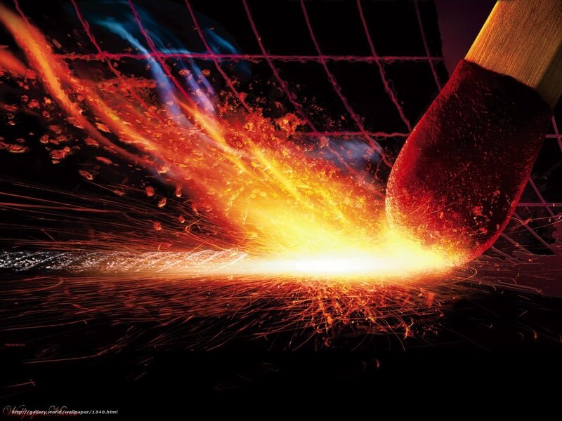 Match Igniting with Sparks