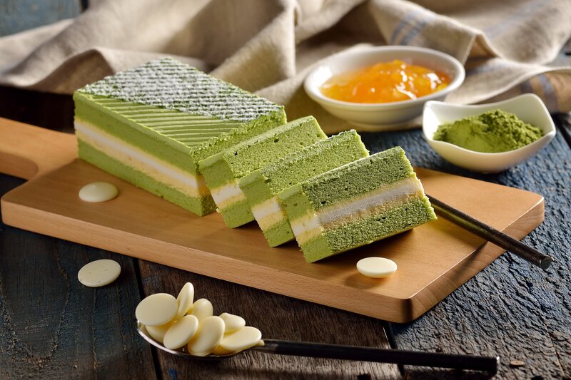 Matcha Cake Slices