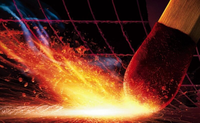Matchstick Igniting — Red, Dramatic
