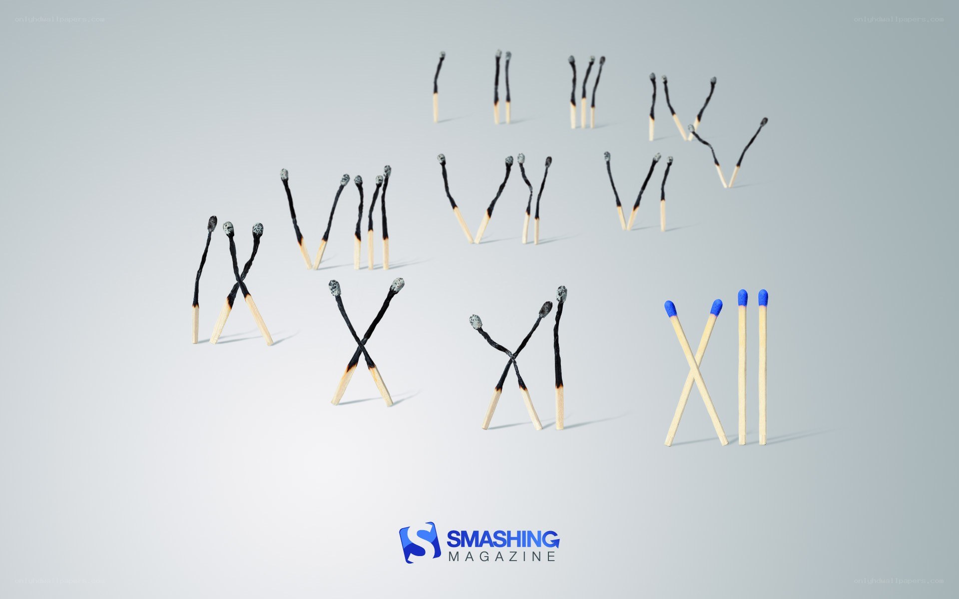Matchsticks arranged as Roman numerals