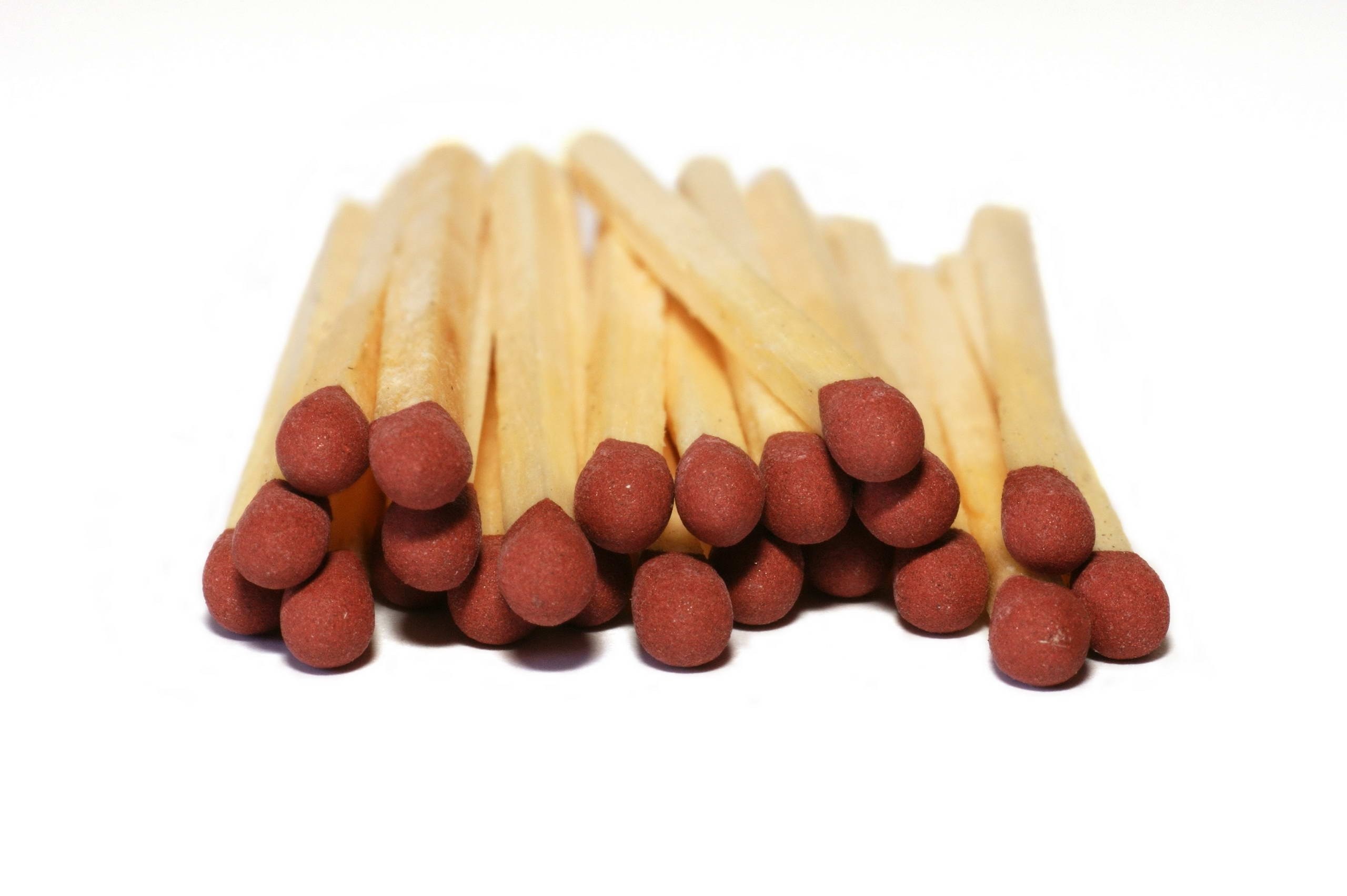 matchsticks in a pile
