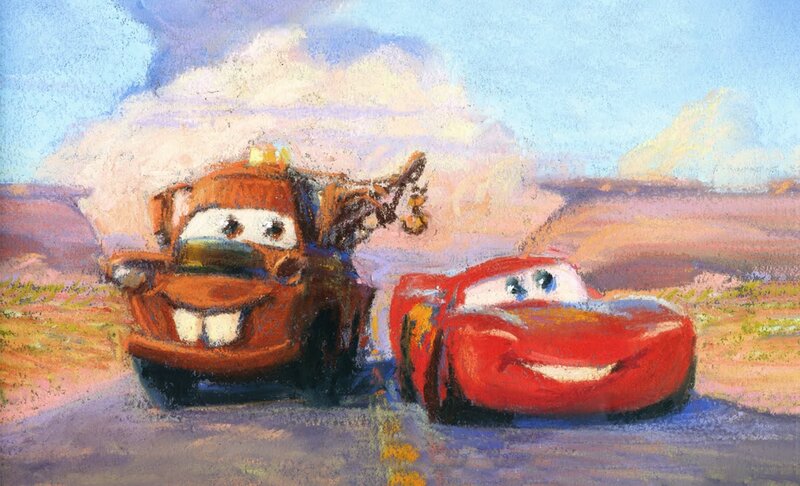 Mater and Lightning McQueen