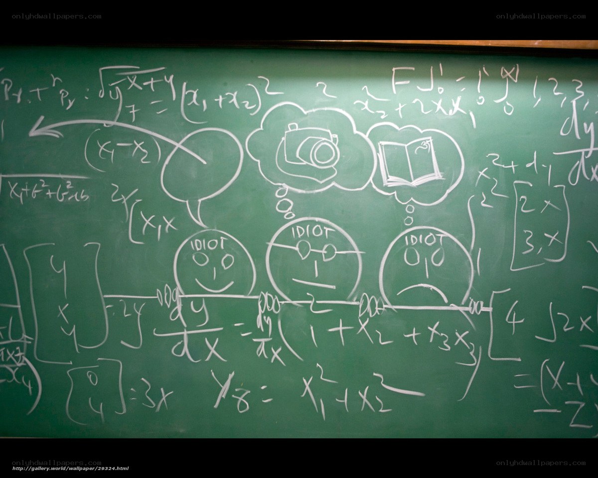 Math chalkboard doodles