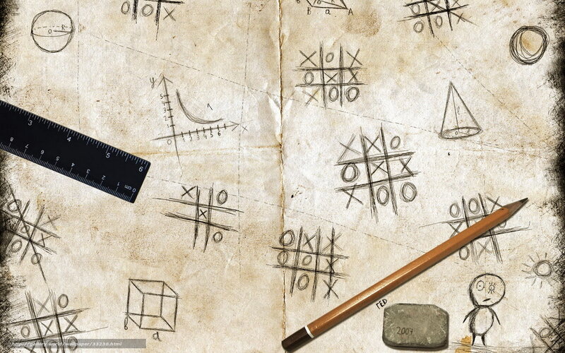 math doodles on old paper