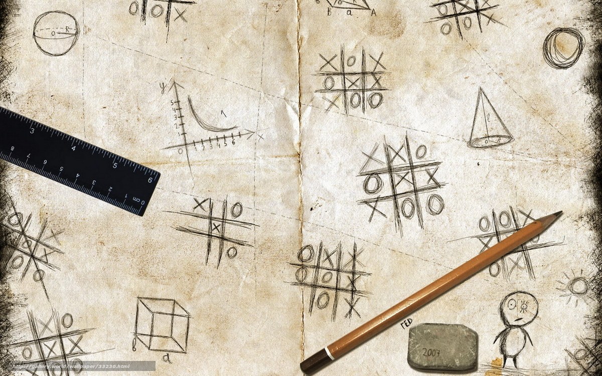 math doodles on old paper