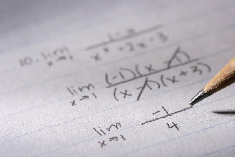 math problem on paper