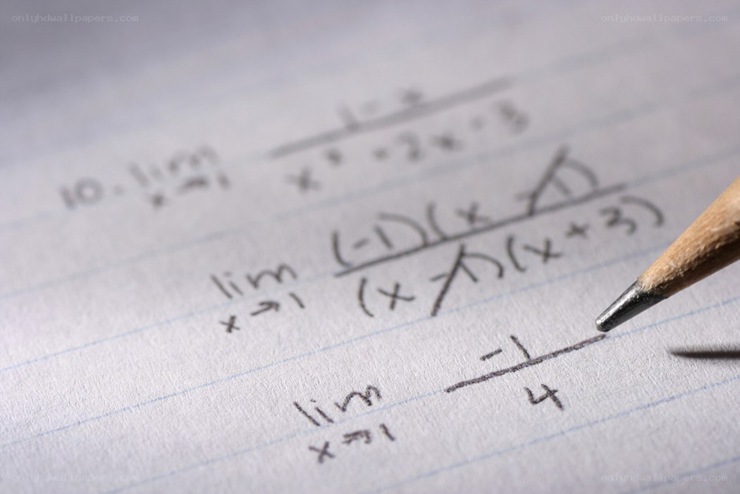 math problem on paper