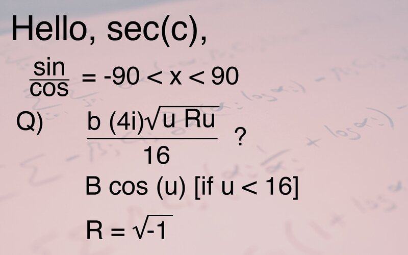 math problem on paper