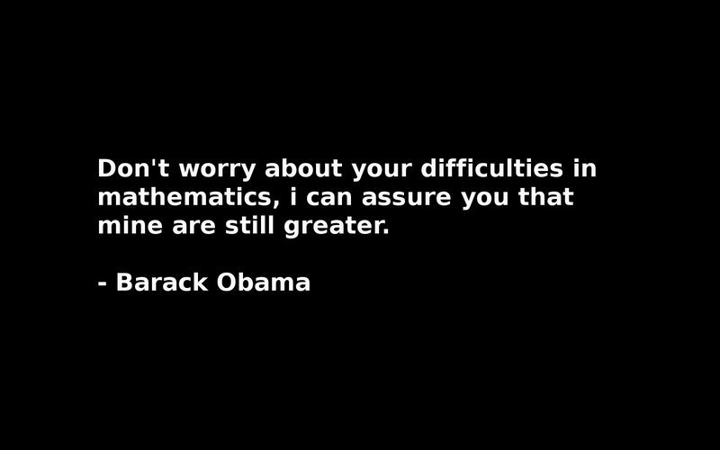Math quote from Obama
