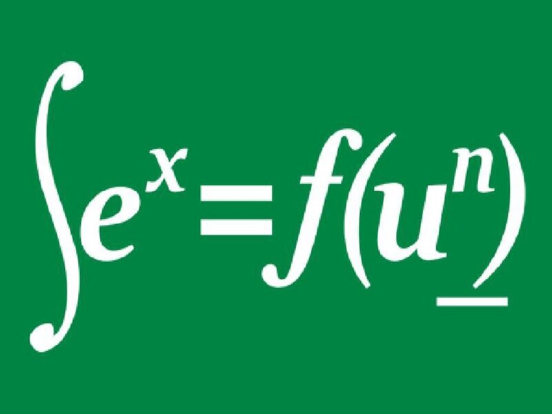 mathematical equation on green background