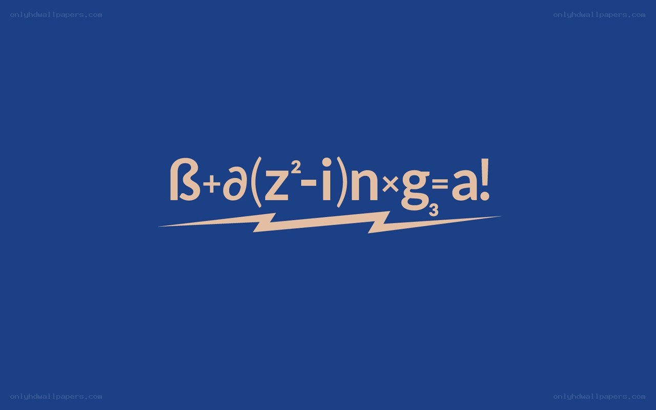 mathematical equation with lightning bolt