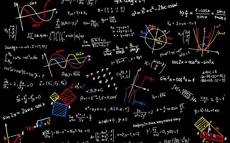Mathematical Equations and Graphs — Black