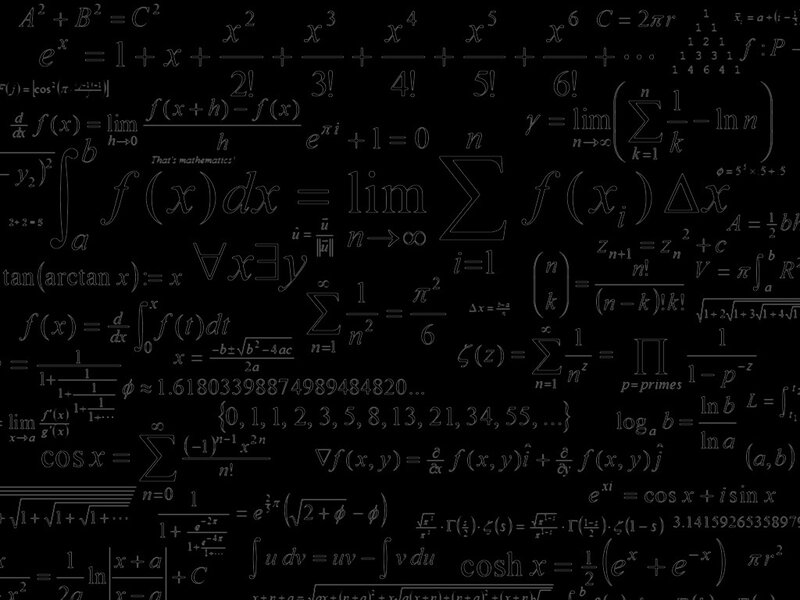 Mathematical Equations — Black, Academic, Illustration, Formulas, Integrals, Summations