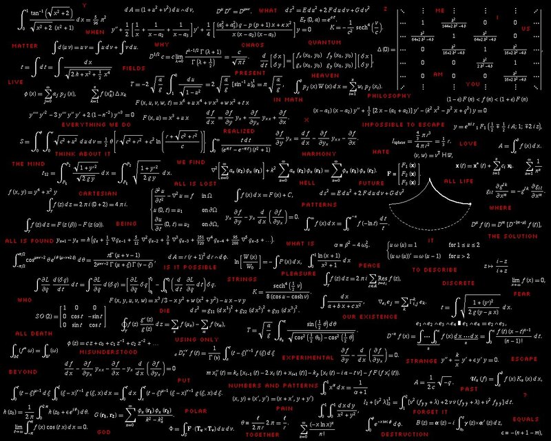 Mathematical Equations — Black, Academic