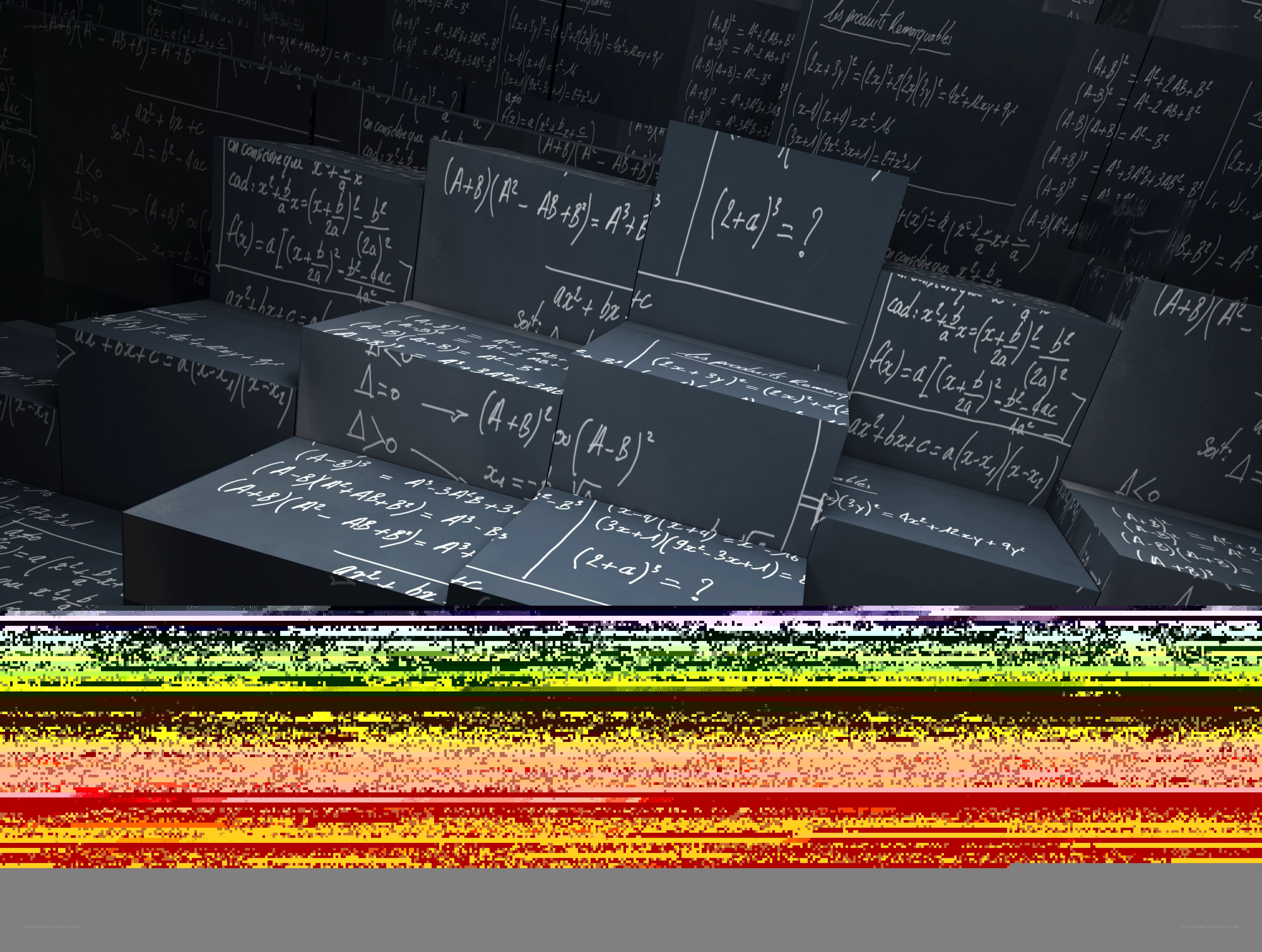 mathematical equations on blocks