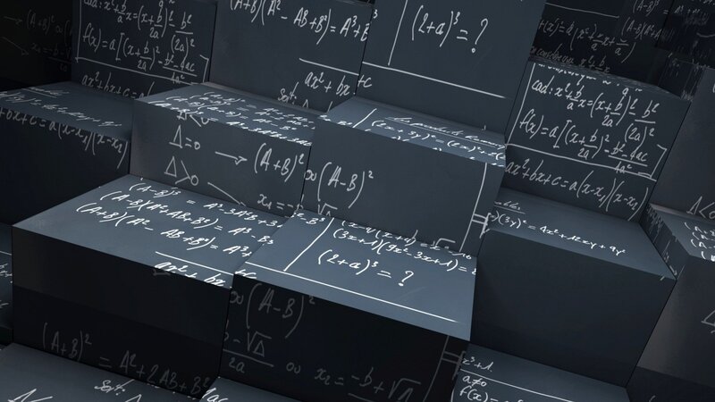 mathematical equations on blocks