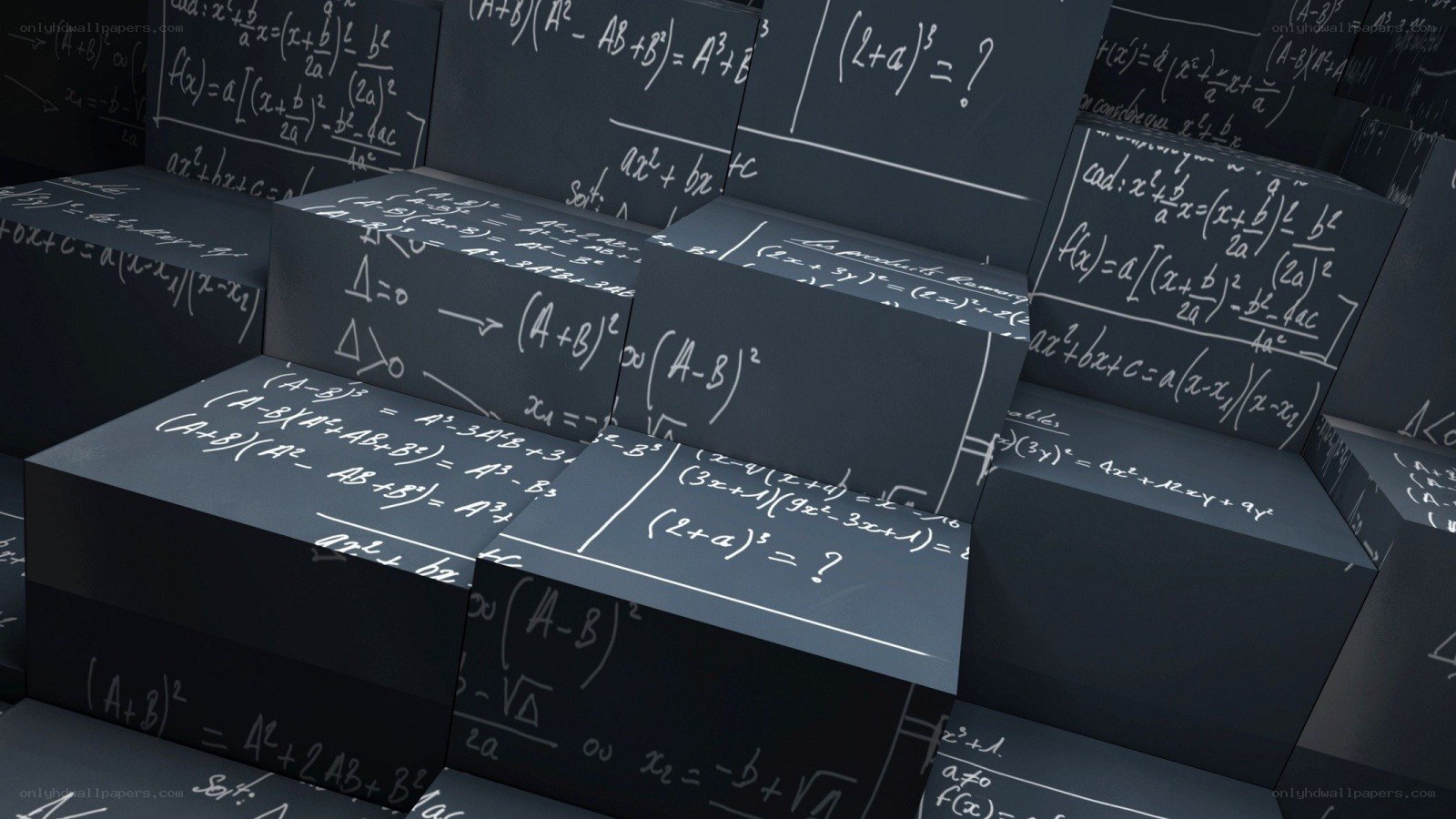 mathematical equations on blocks