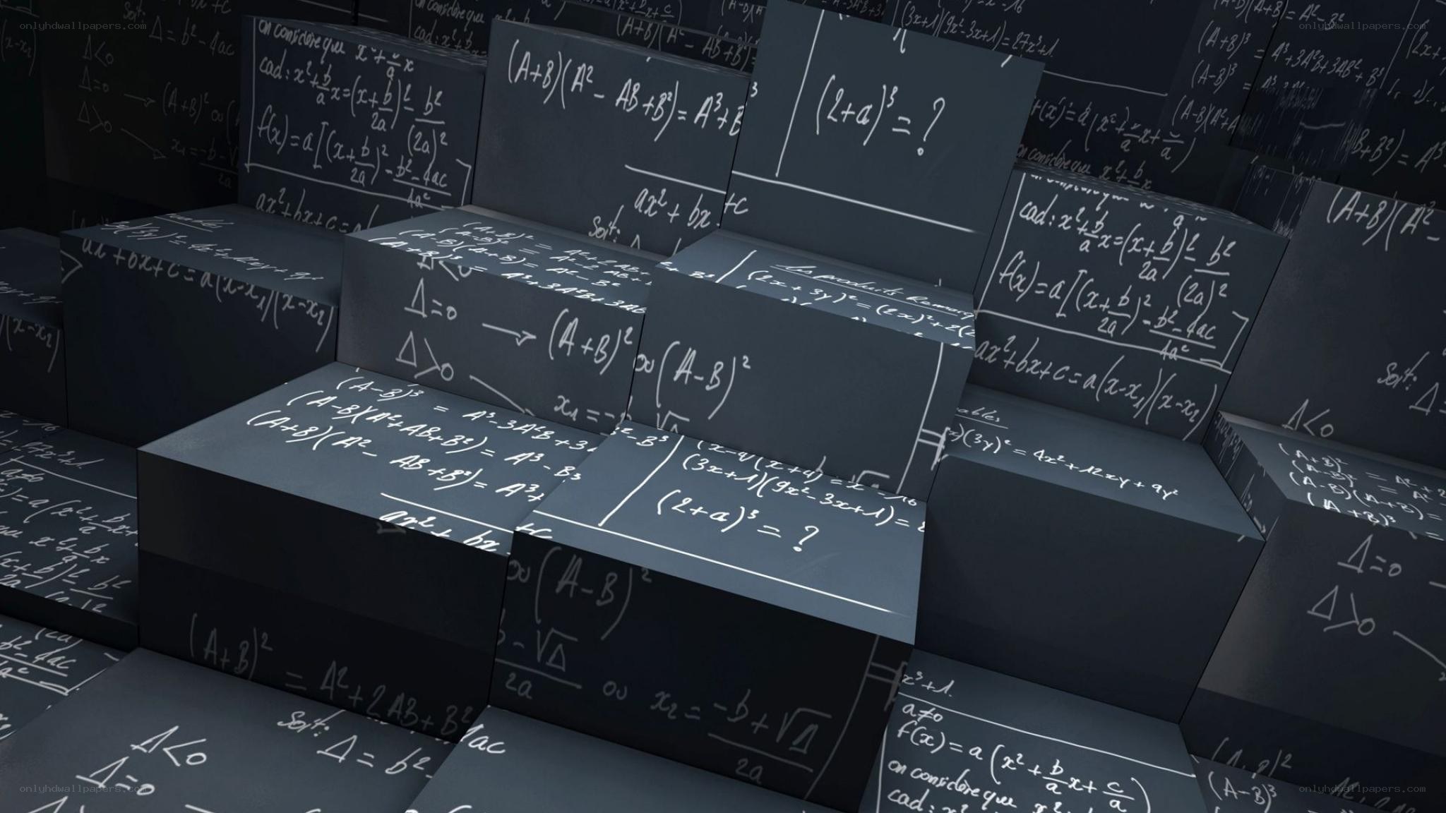 mathematical equations on blocks