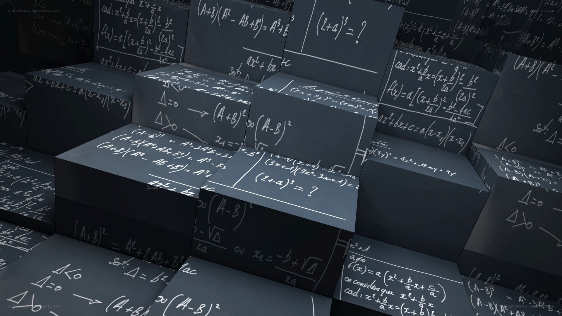 mathematical equations on blocks