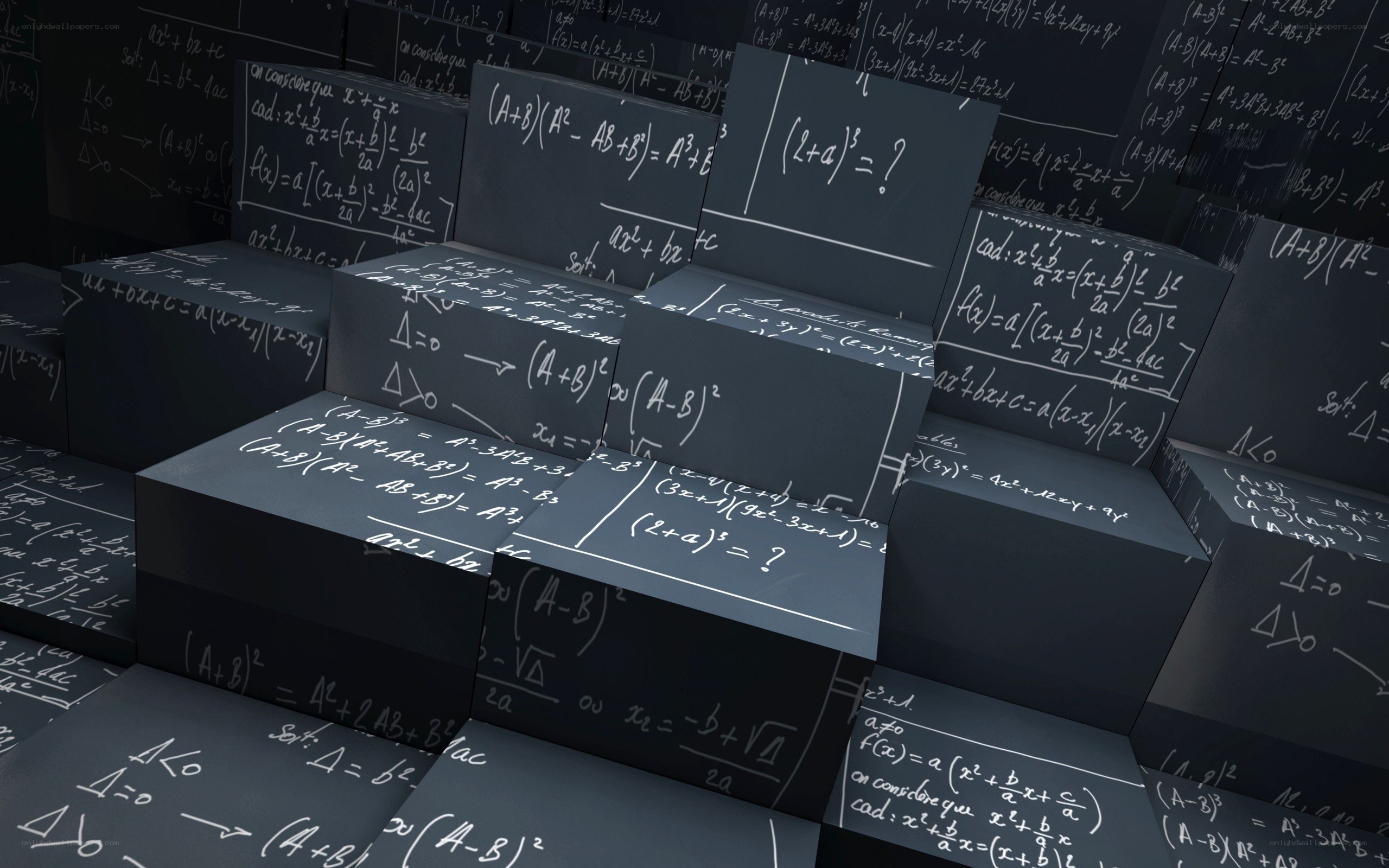 mathematical equations on blocks