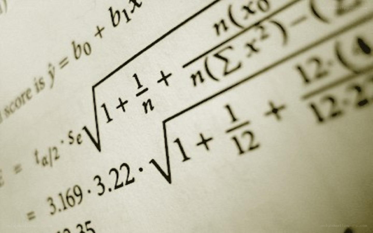 mathematical formula on paper