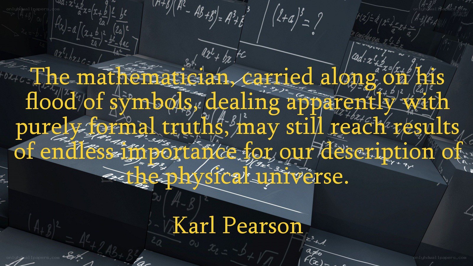 mathematician quote on universe