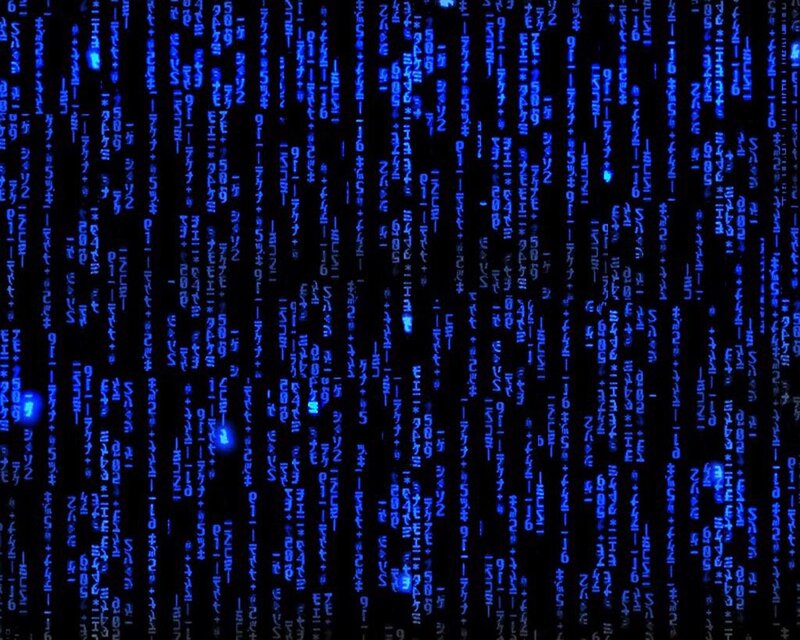 Matrix Code Rain — Black, Technological, Abstract
