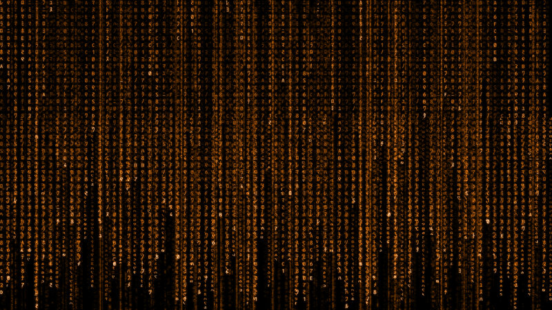 Matrix Code Rain — Black, Technological, Digital Art, Digital Text