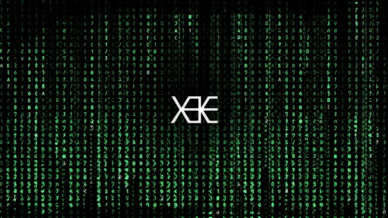 Matrix Code Rain — Black, Technological, Digital Art, Green Text