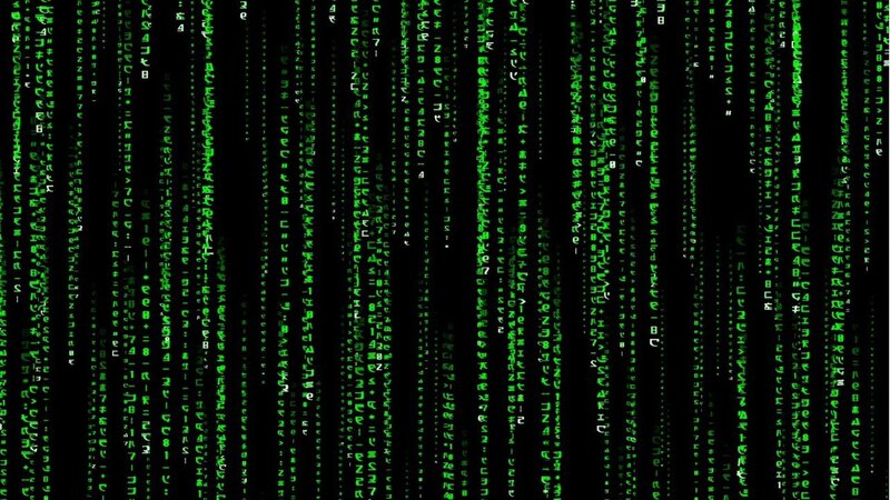 Matrix Code Rain — Green