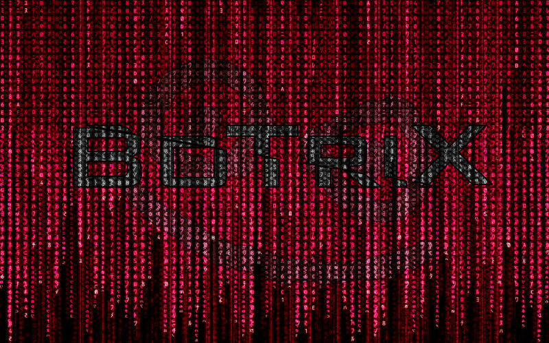 Matrix Code Rain — Red, Dramatic