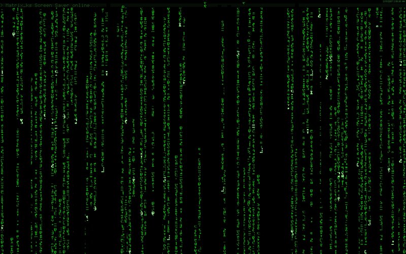 Matrix code rain screen saver