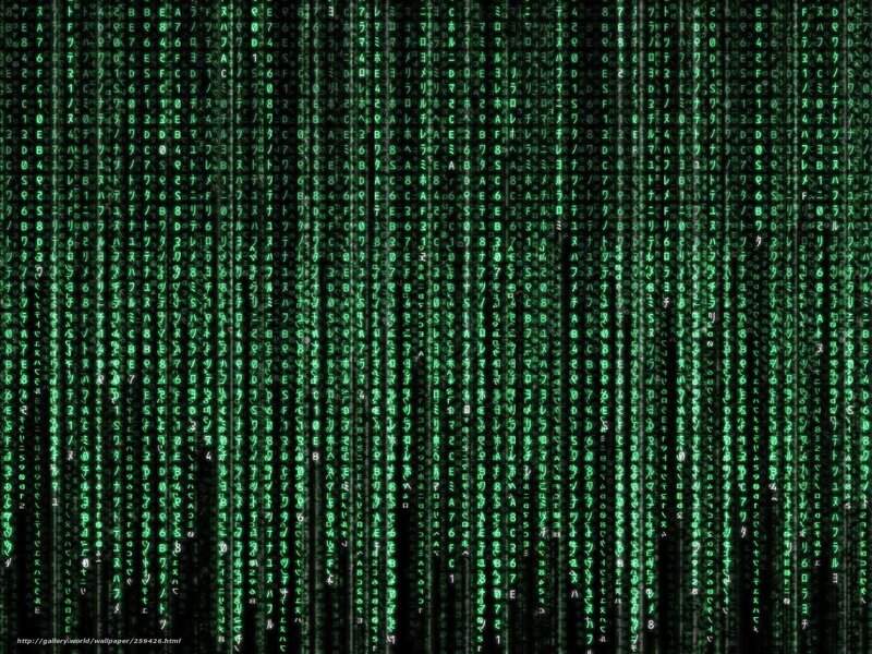 Matrix code rain