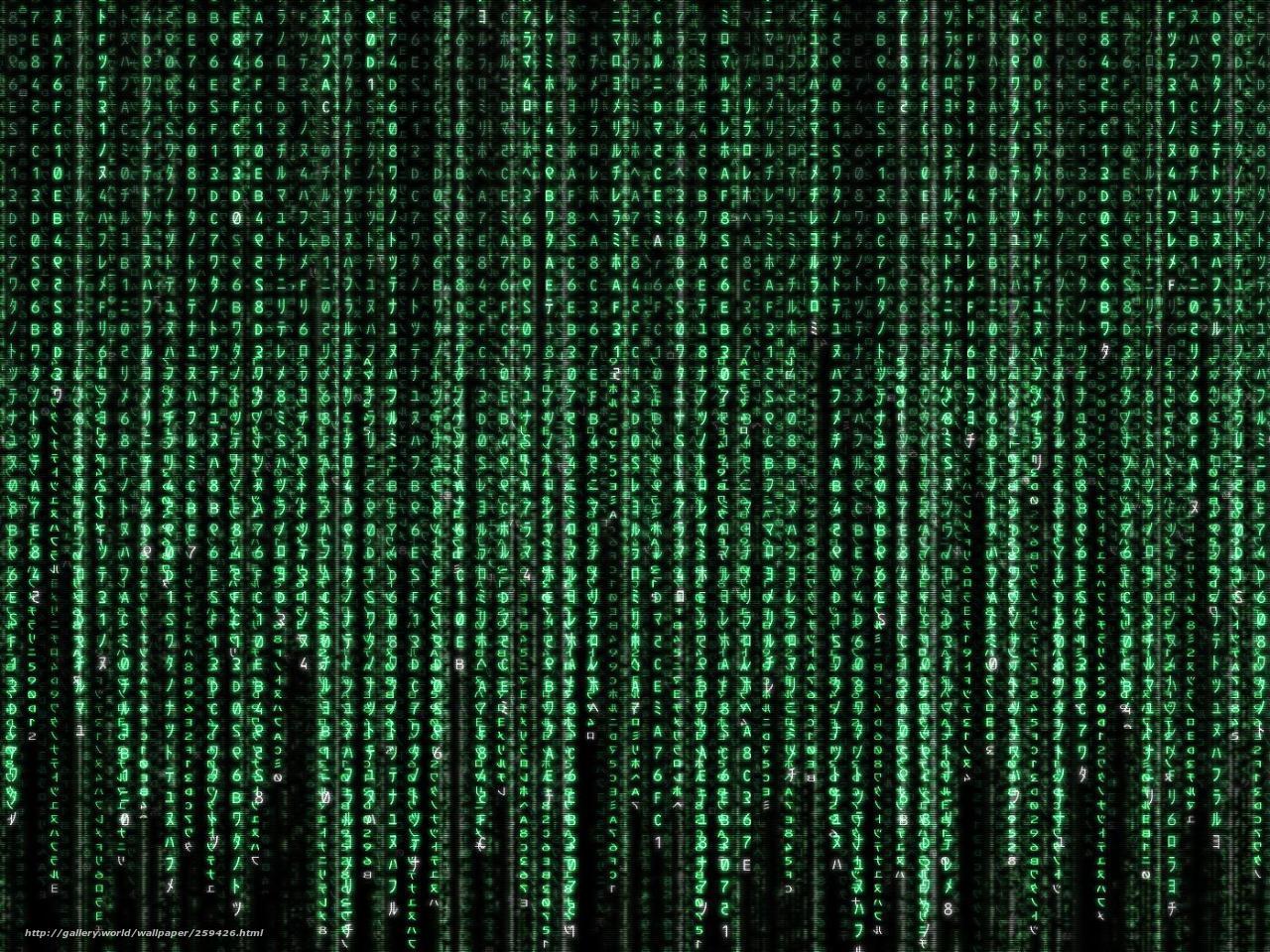Matrix code rain