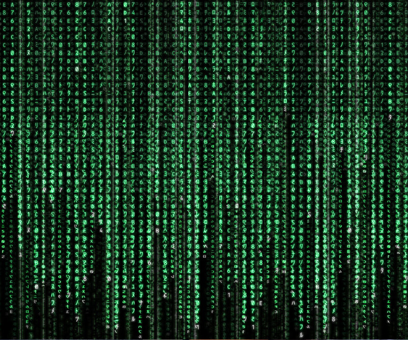 Matrix digital rain
