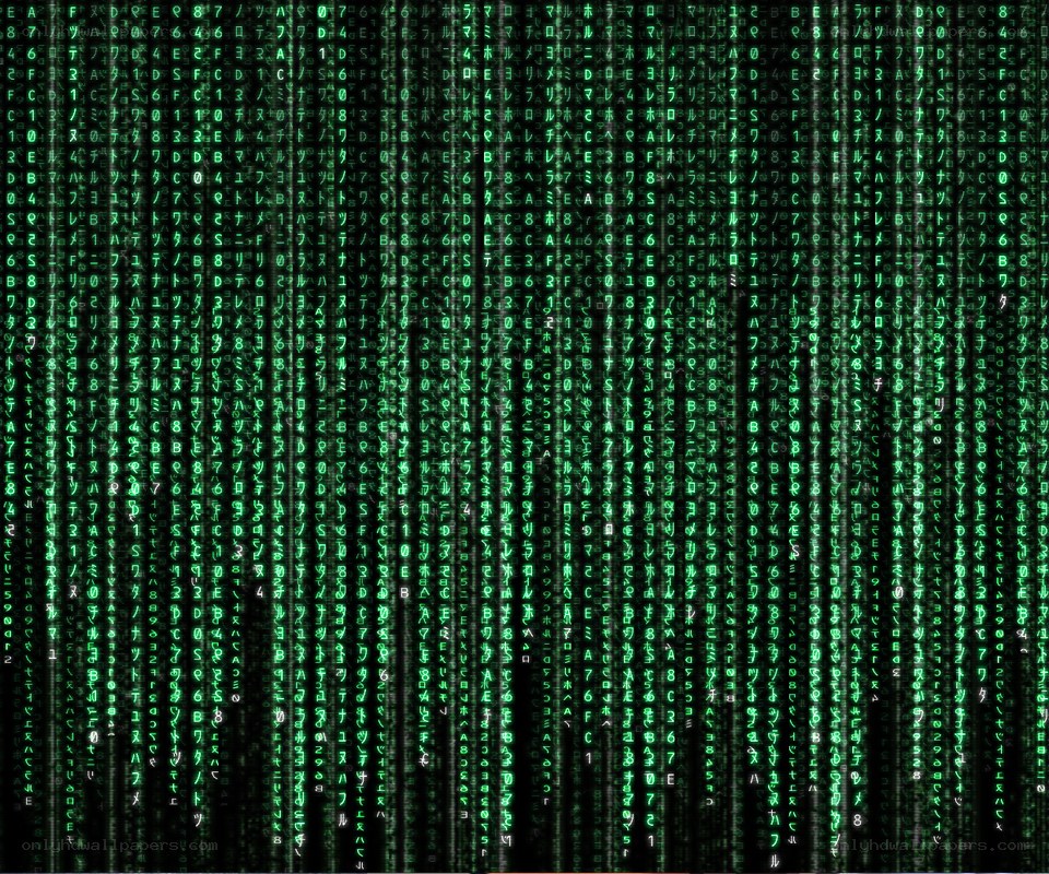 Matrix digital rain