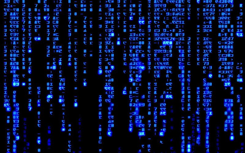 Matrix digital rain
