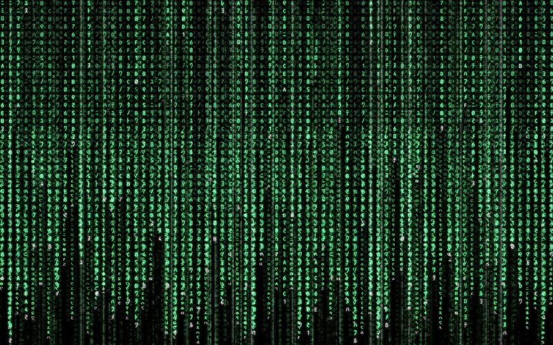 Matrix digital rain