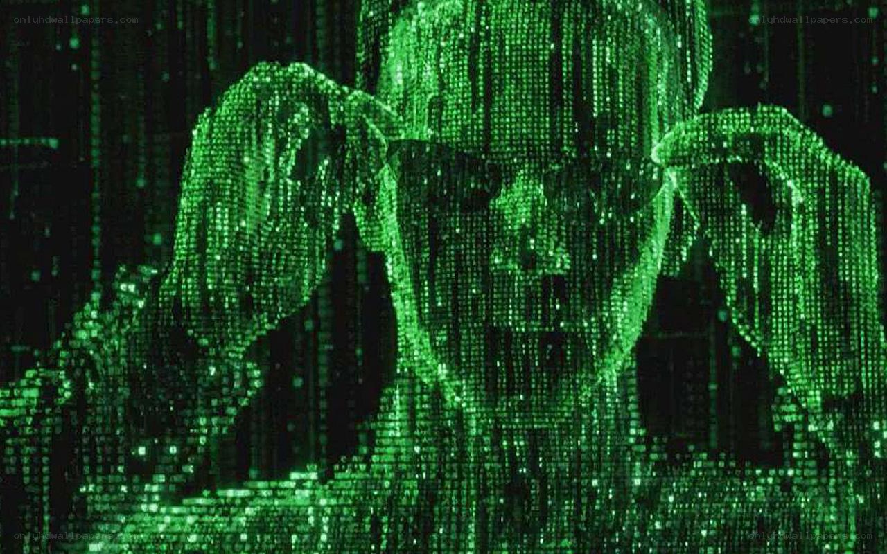 Matrix digital rain character