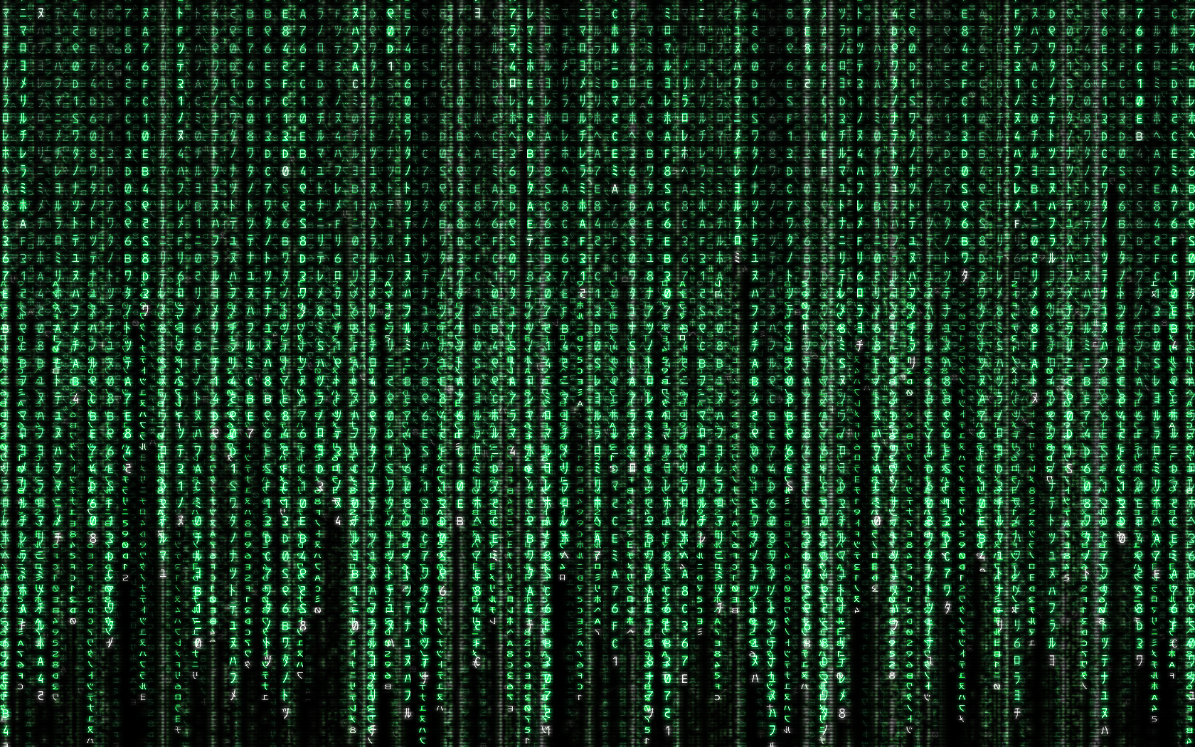 Matrix digital rain effect