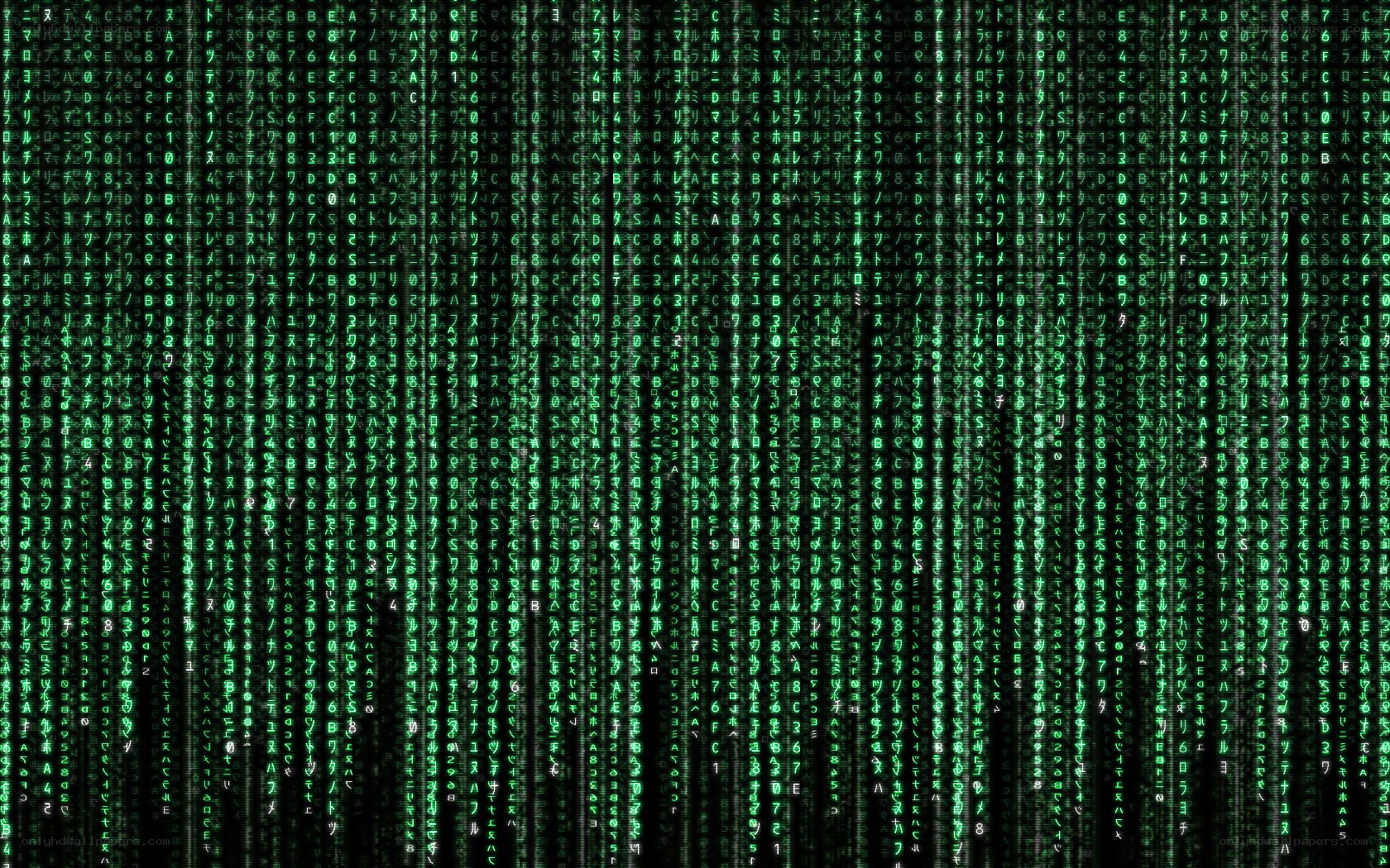 Matrix digital rain effect