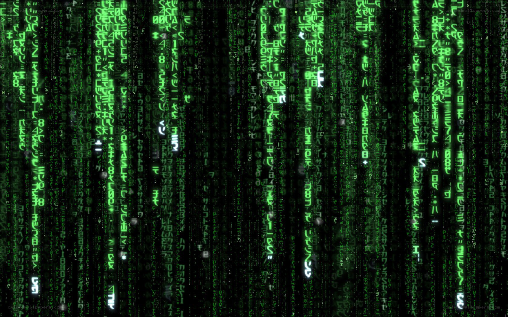 Matrix digital rain effect