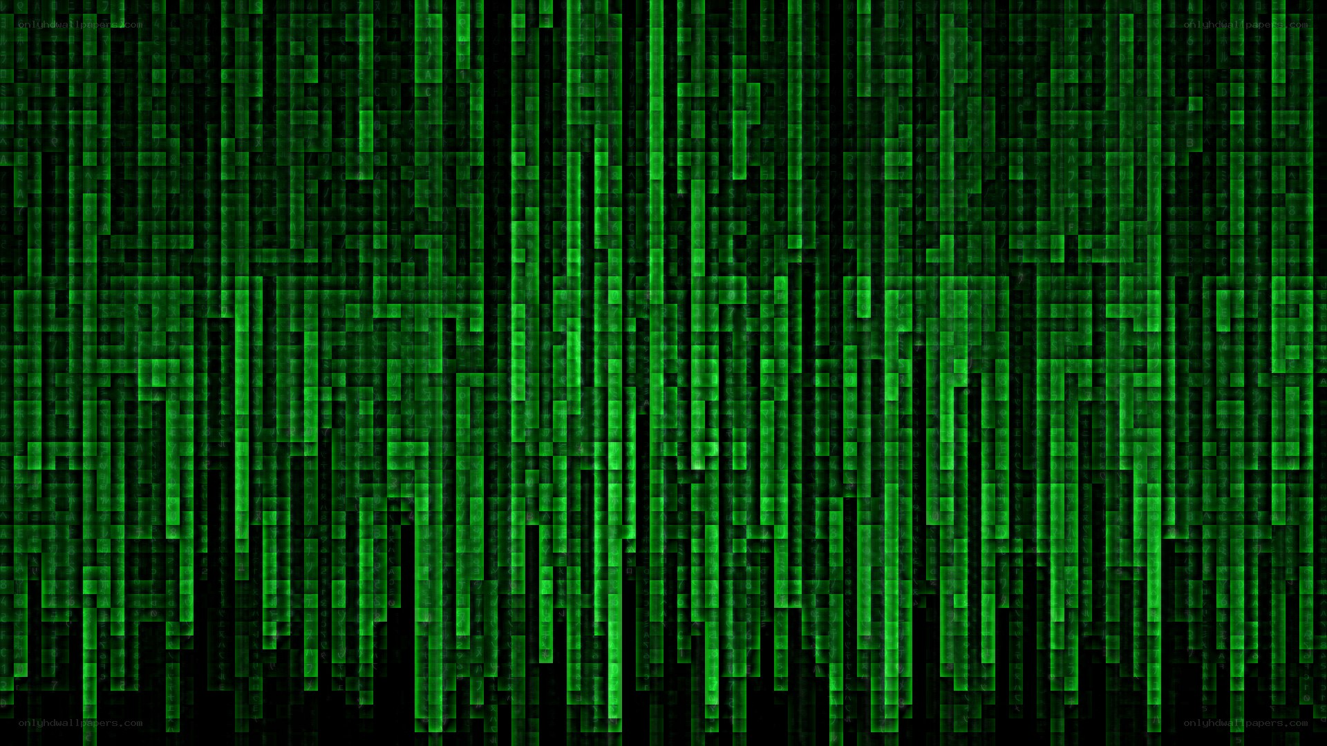 Matrix digital rain effect