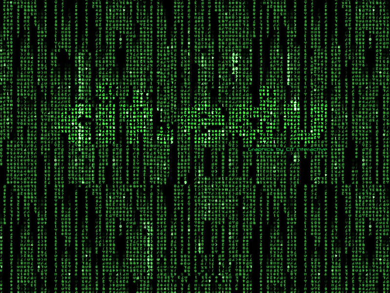 Matrix digital rain effect