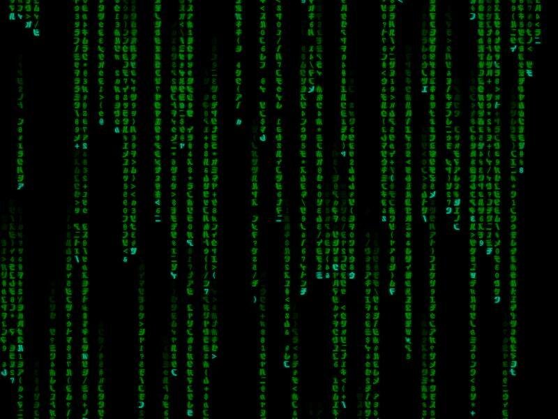 Matrix digital rain effect